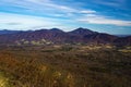 Late Autumn View of the Peaks of Otter and Goose Creek Valley Royalty Free Stock Photo